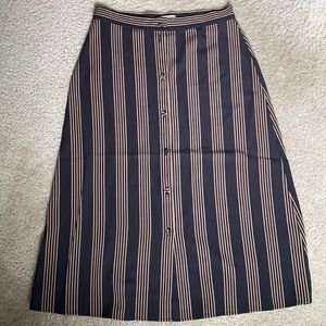 Black and Tan striped H&M skirt